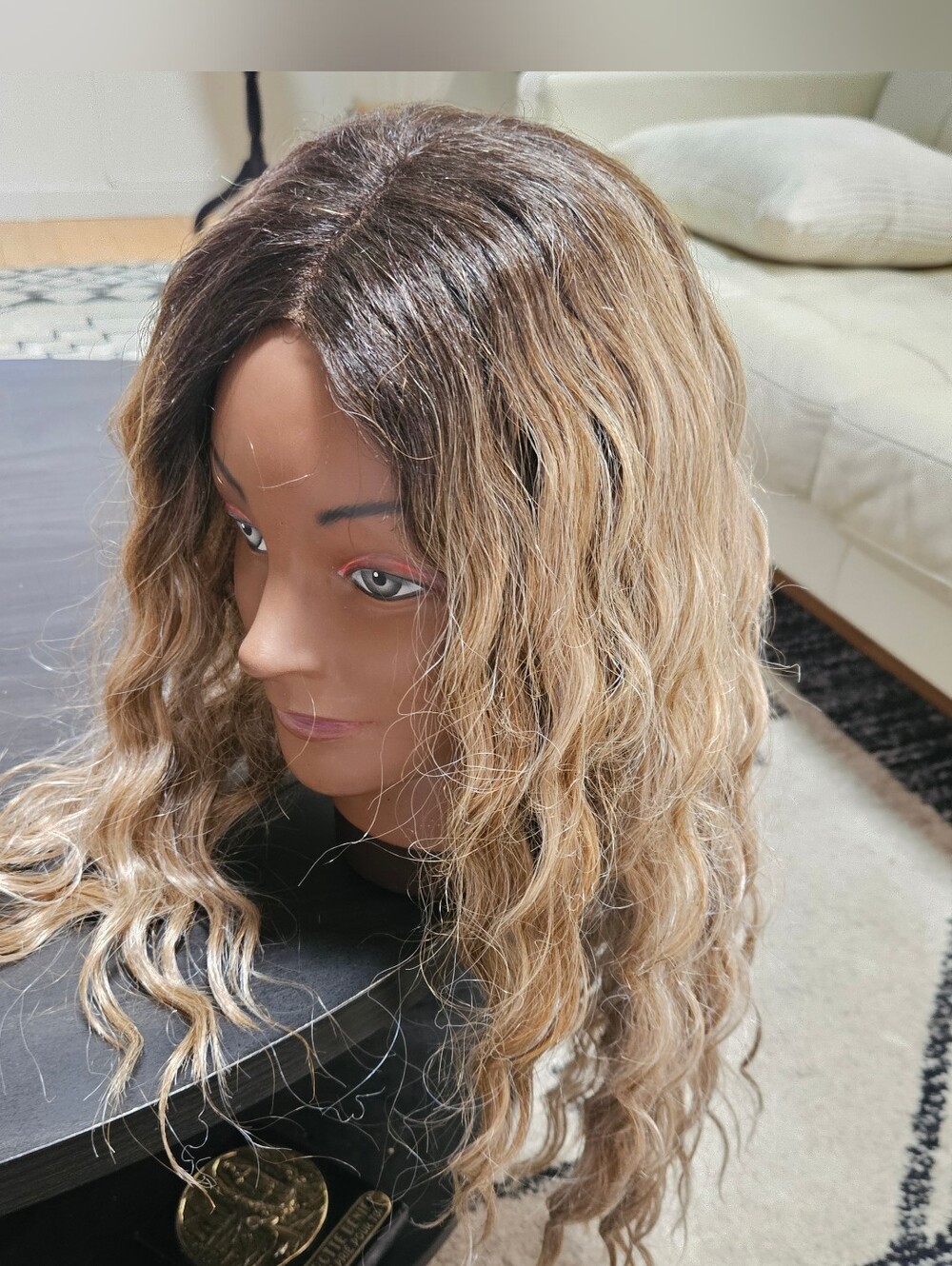 Natural Wavy Brown to Blonde Ombre Wig - Women Hair